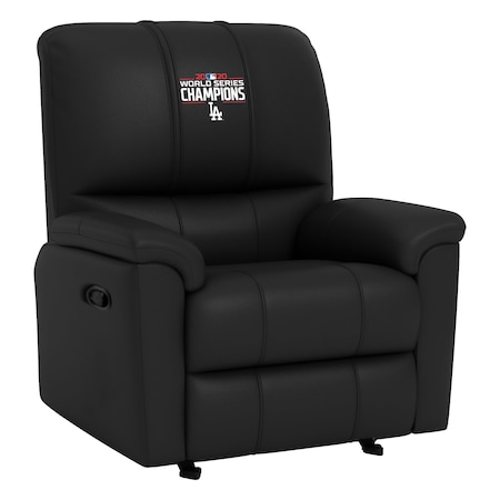 Dreamseat Rocker Recliner with Los Angeles Dodgers 2020 Championship Logo XZ52031CDRRBLK-PSMLB21043